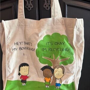 Angry little girls tote bag